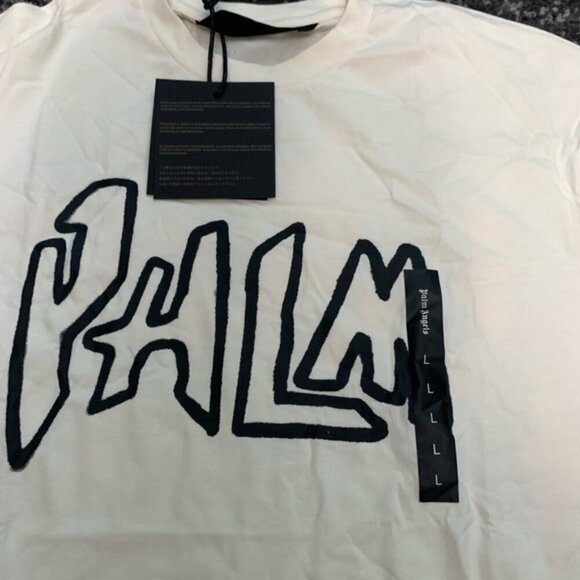 Palm Angels Neck and Back Logo T-Shirt Men’s Large - Picture 2 of 3